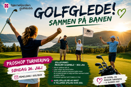 Proshop-turnering søndag 26. juli! 